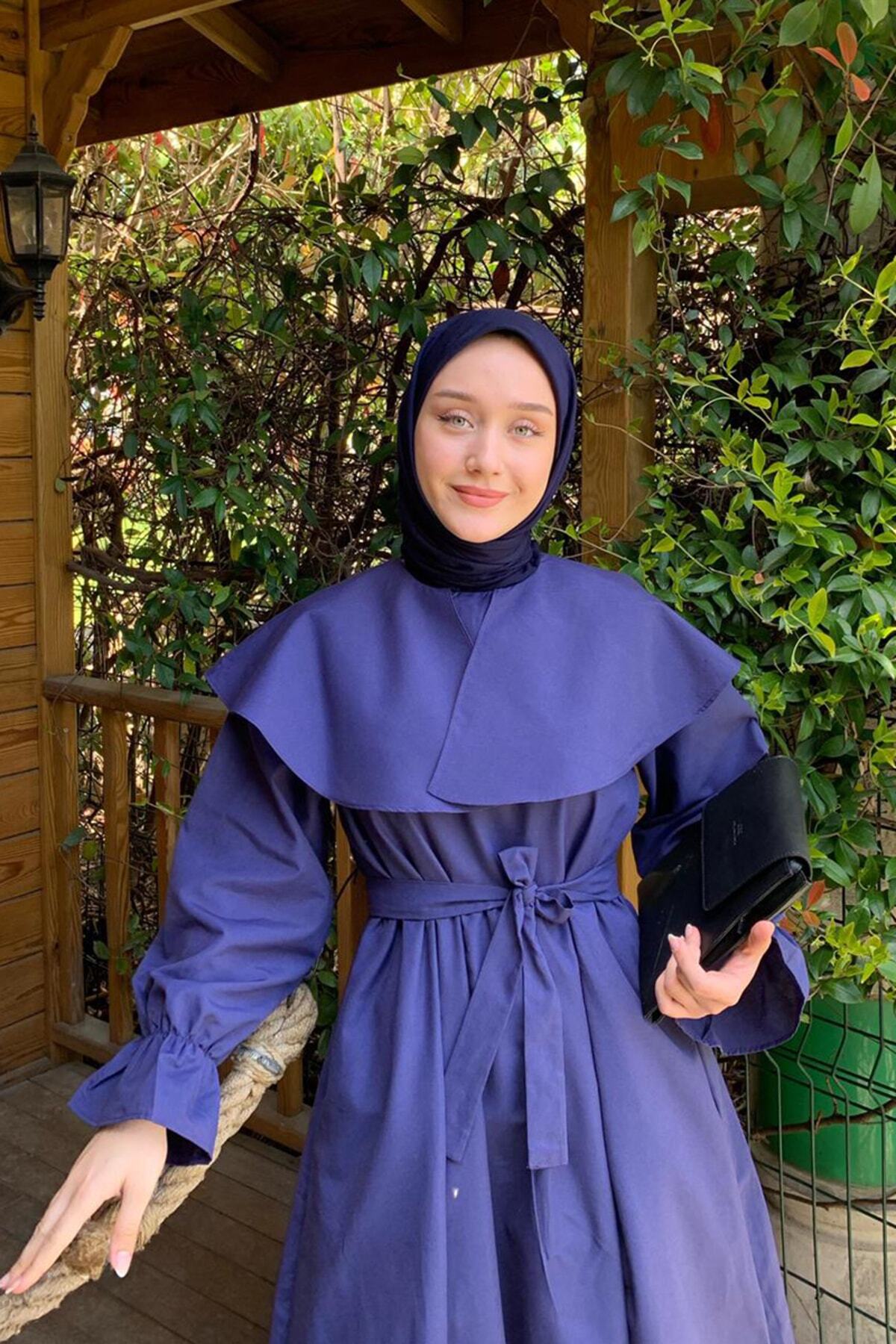 فستان ceylan otantik لون أزرق غامق