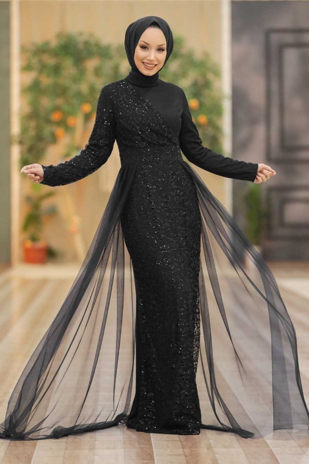 فستان سهرة Neva Style لون أسود