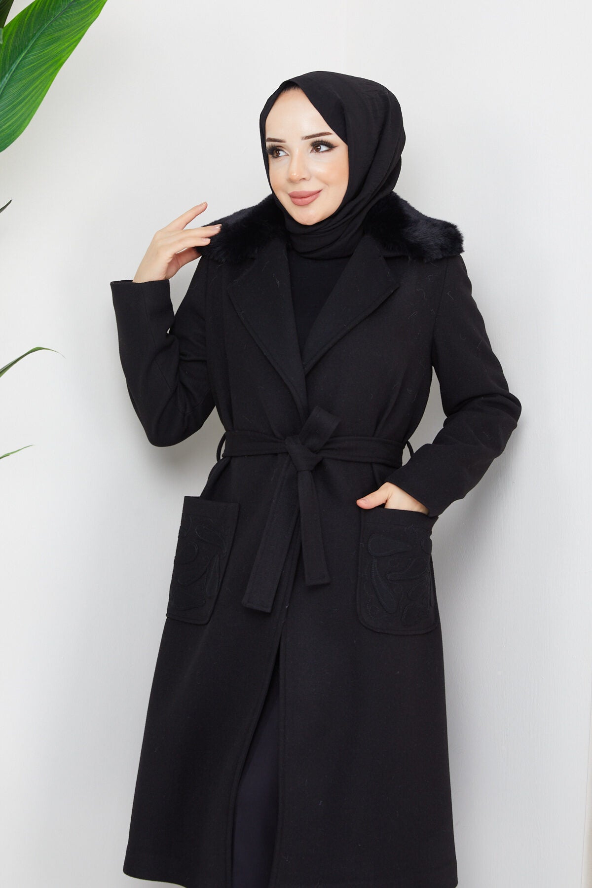 معطف BELLİNA لون أسود