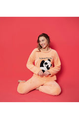 طقم بيجاما Sude HOMEWEAR لون بني