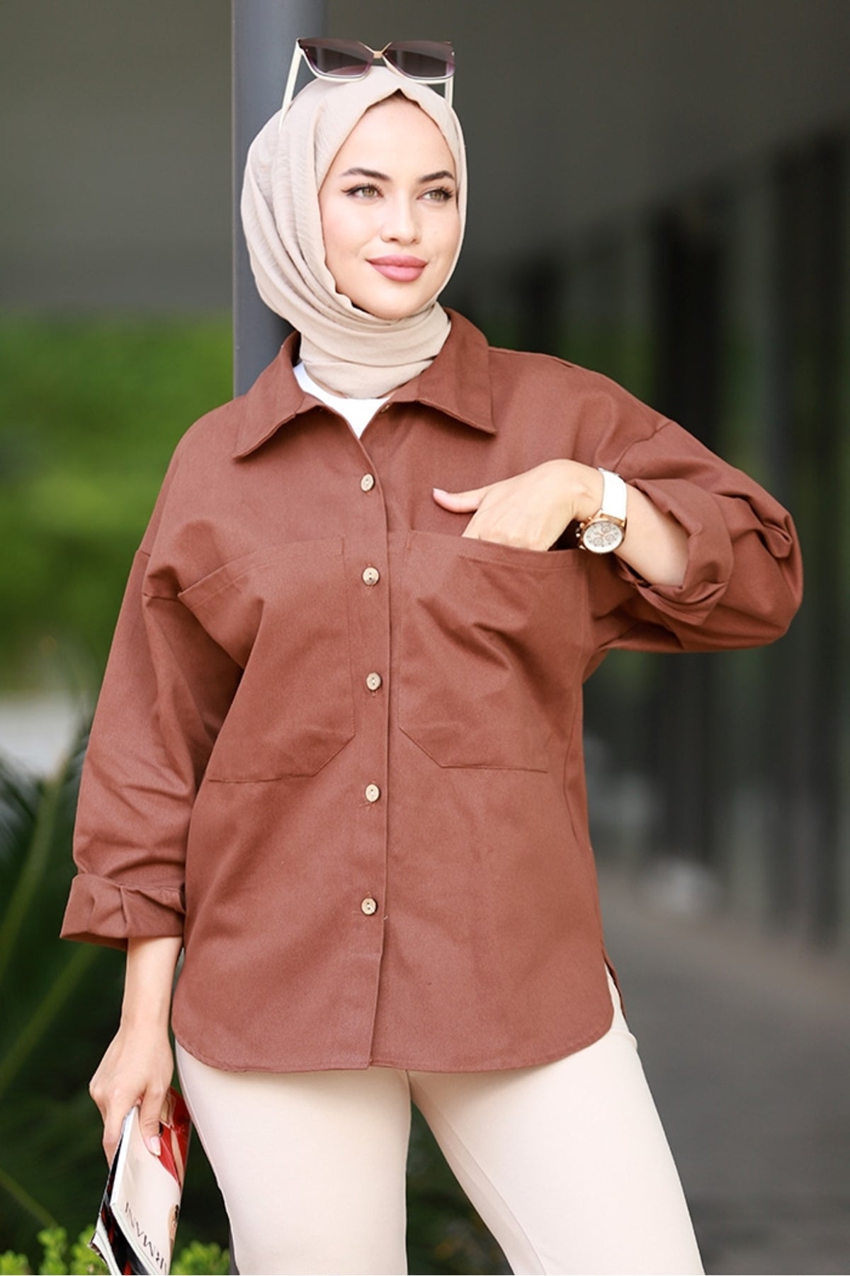 تونيك Bestenur لون بني