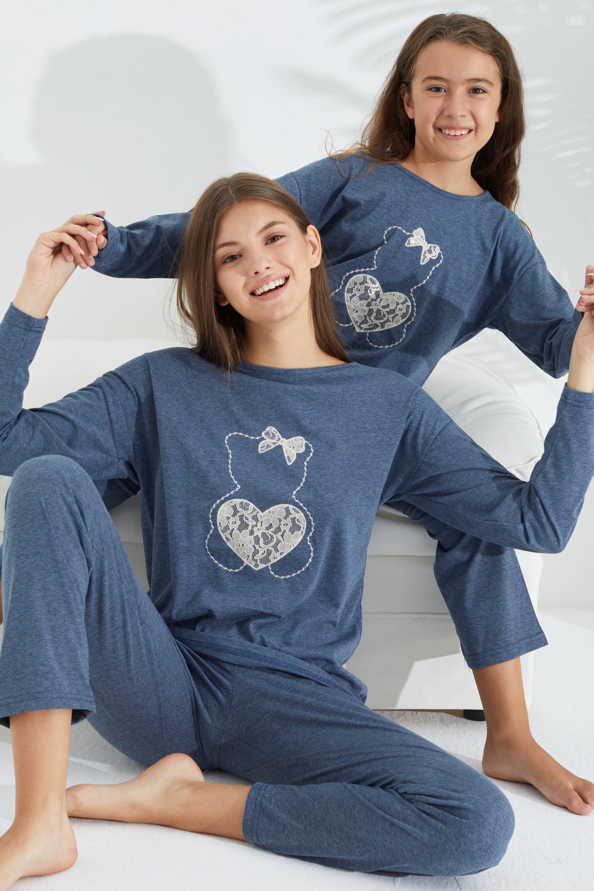 طقم بيجاما Siyah İnci لون أزرق