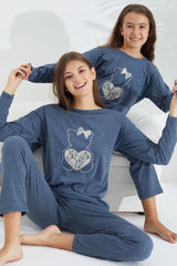 طقم بيجاما Siyah İnci لون أزرق