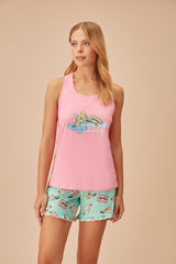 طقم بيجاما Suwen لون زهري