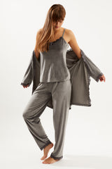 طقم بيجاما Ecrou لون رمادي