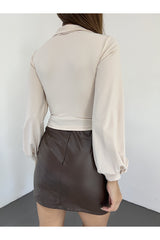 بلوزة Fav Style لون بيج