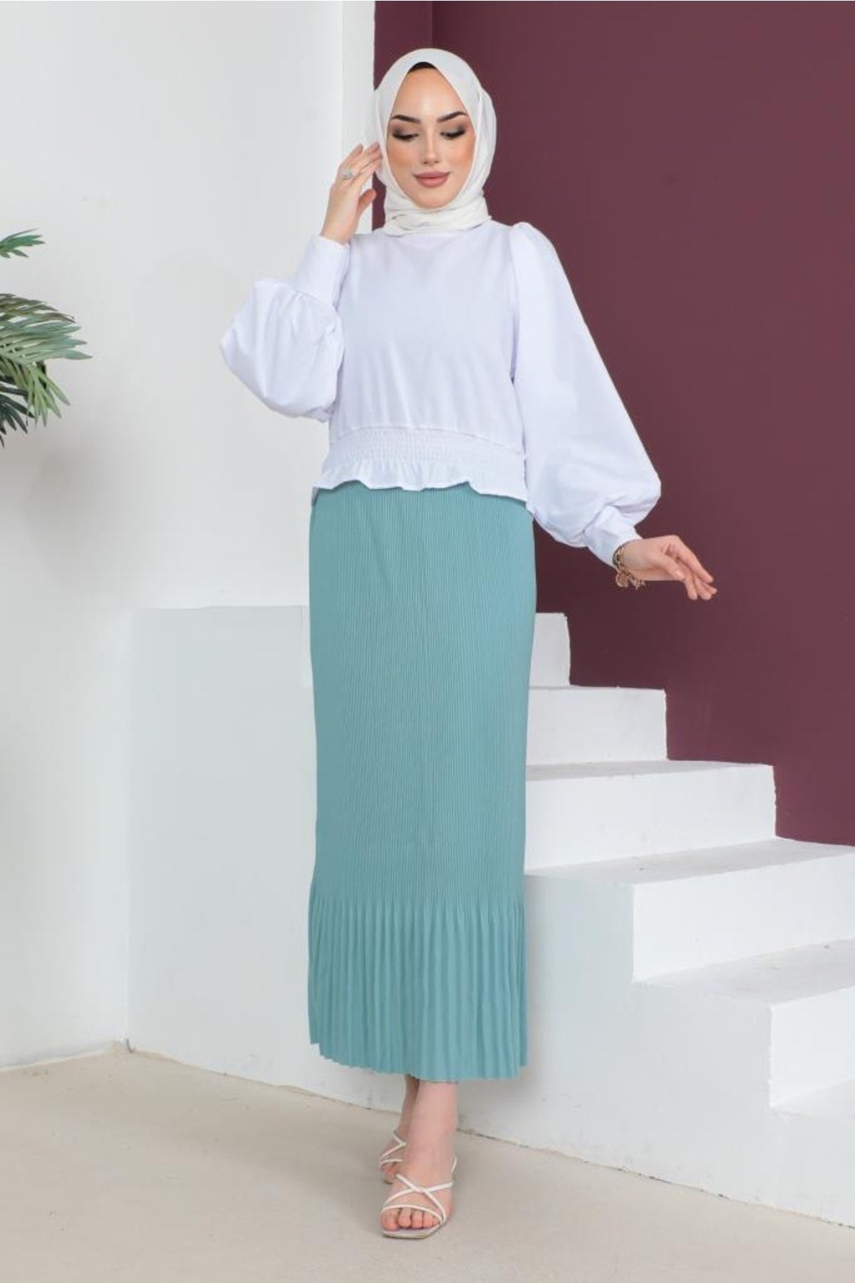 تنورة benguen لون أخضر