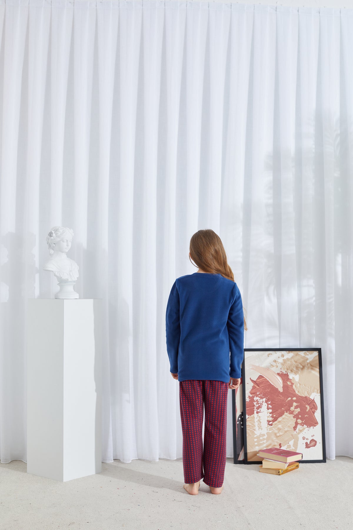 طقم بيجاما Siyah İnci لون أزرق غامق