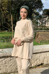 طقم رياضي Moda Rosa لون بيج