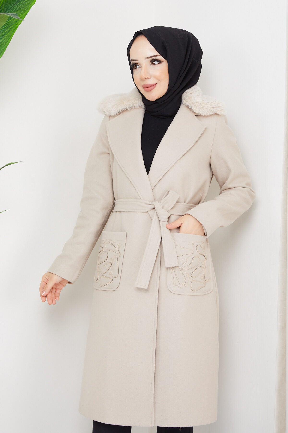 معطف BELLİNA لون بيج