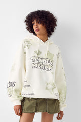هودي Bershka لون بيج