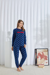 طقم بيجاما Siyah İnci لون أزرق غامق