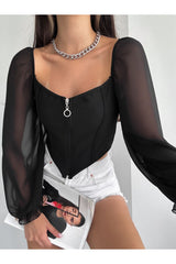 بلوزة alenmoda لون أسود