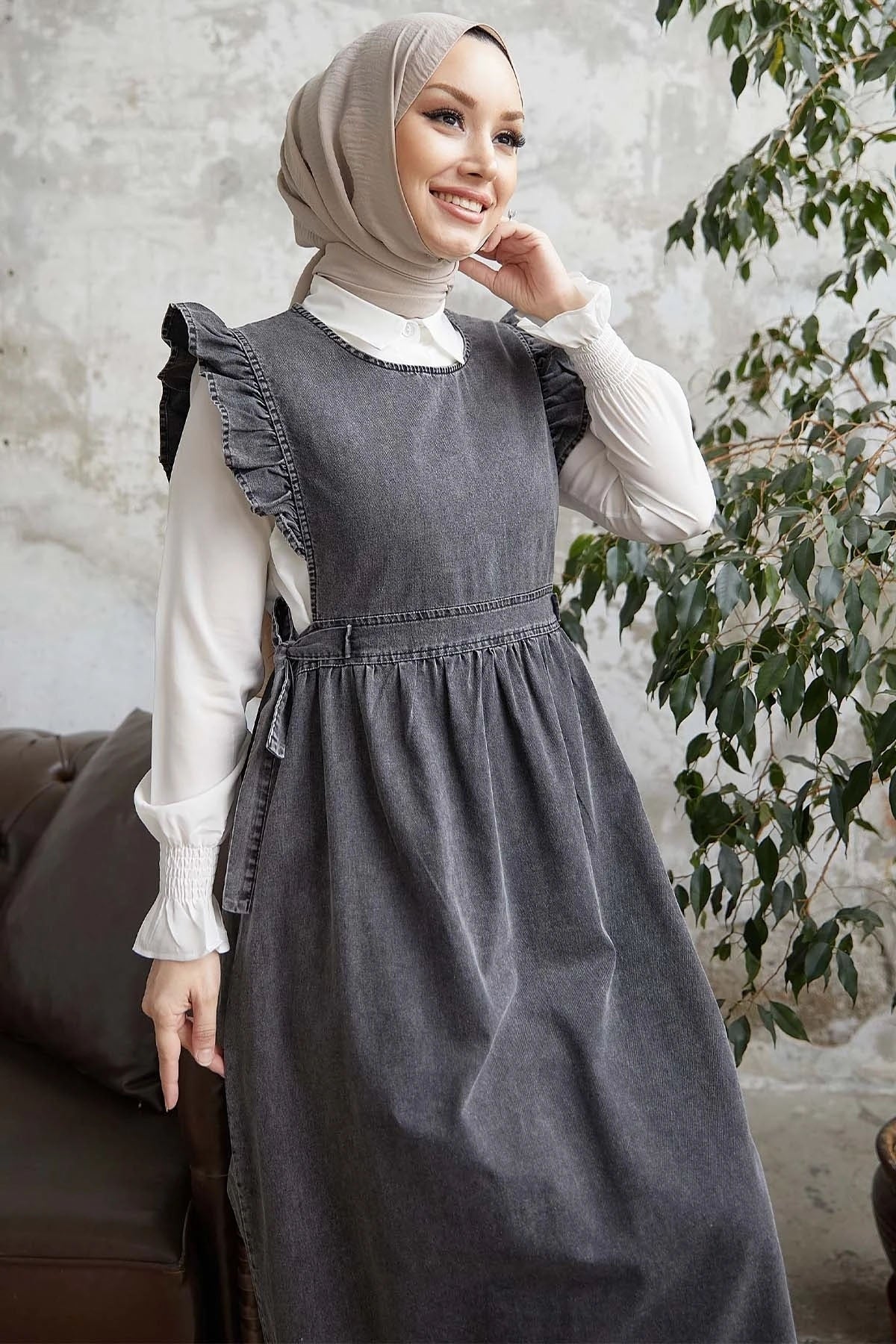 فستان InStyle لون رمادي