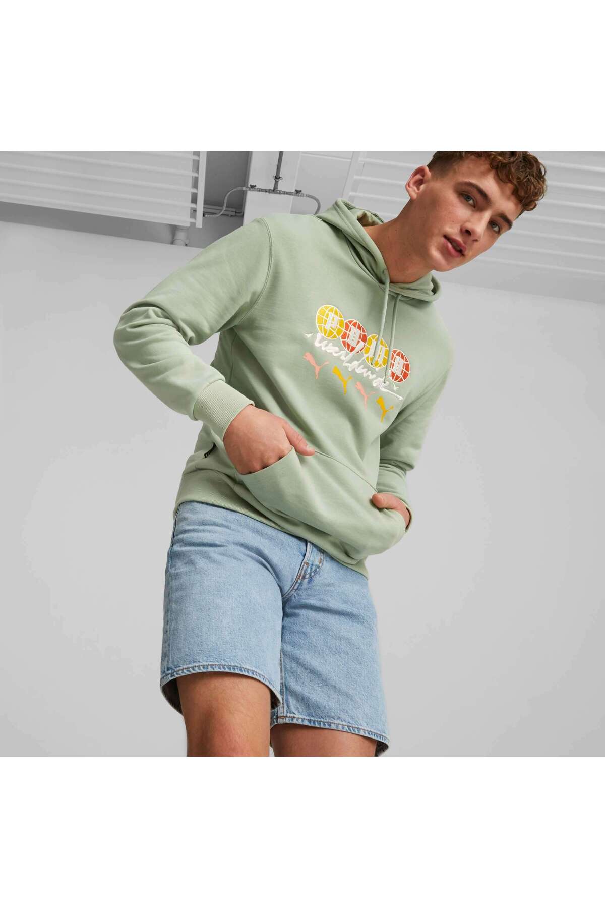 هودي Puma لون أخضر