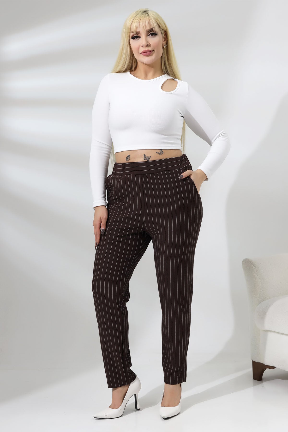 بنطال Mooi XXL لون بني