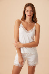 طقم بيجاما Suwen لون بيج فاتح