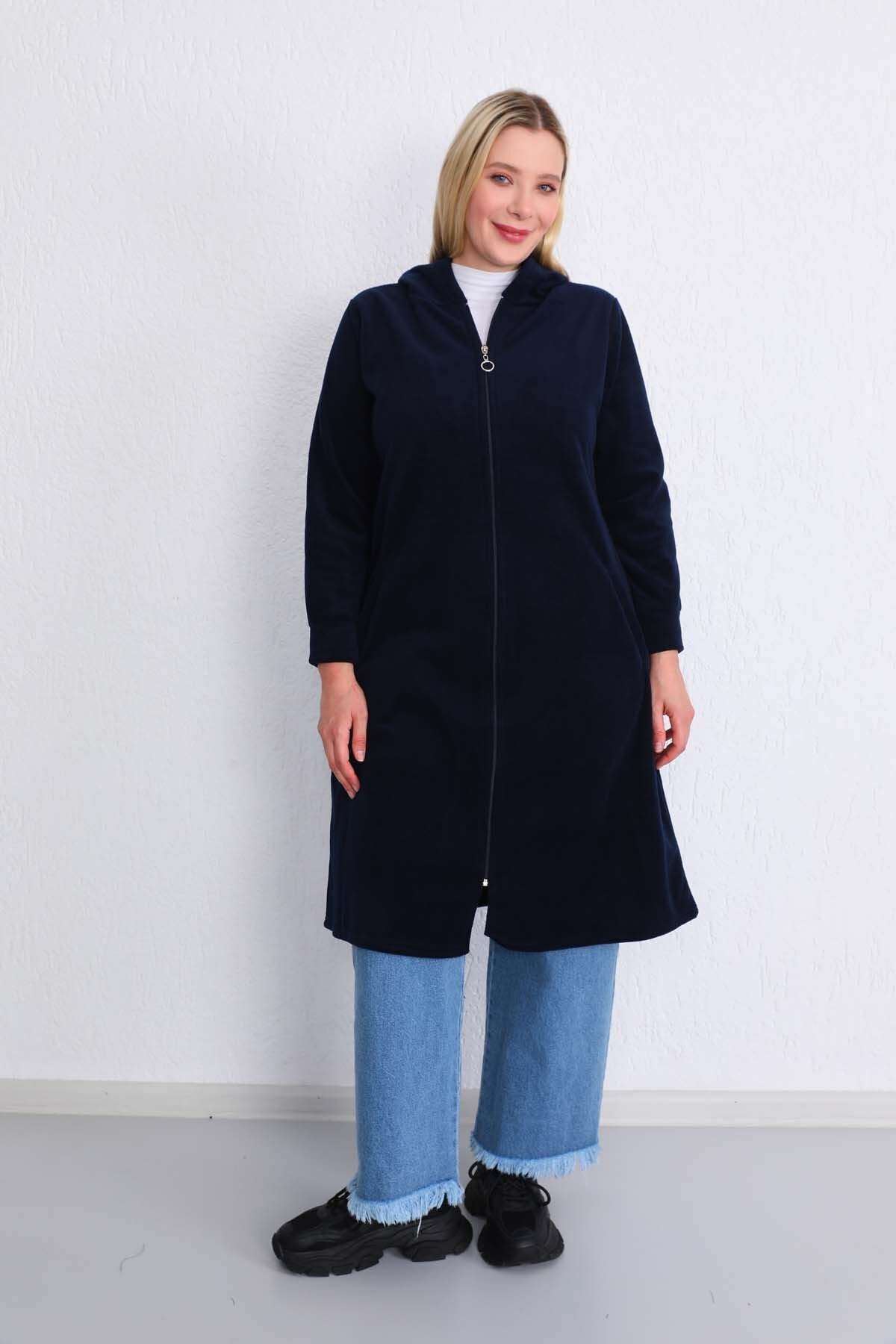 جاكيت خفيف Kardelen Butik Ümraniye لون أزرق غامق