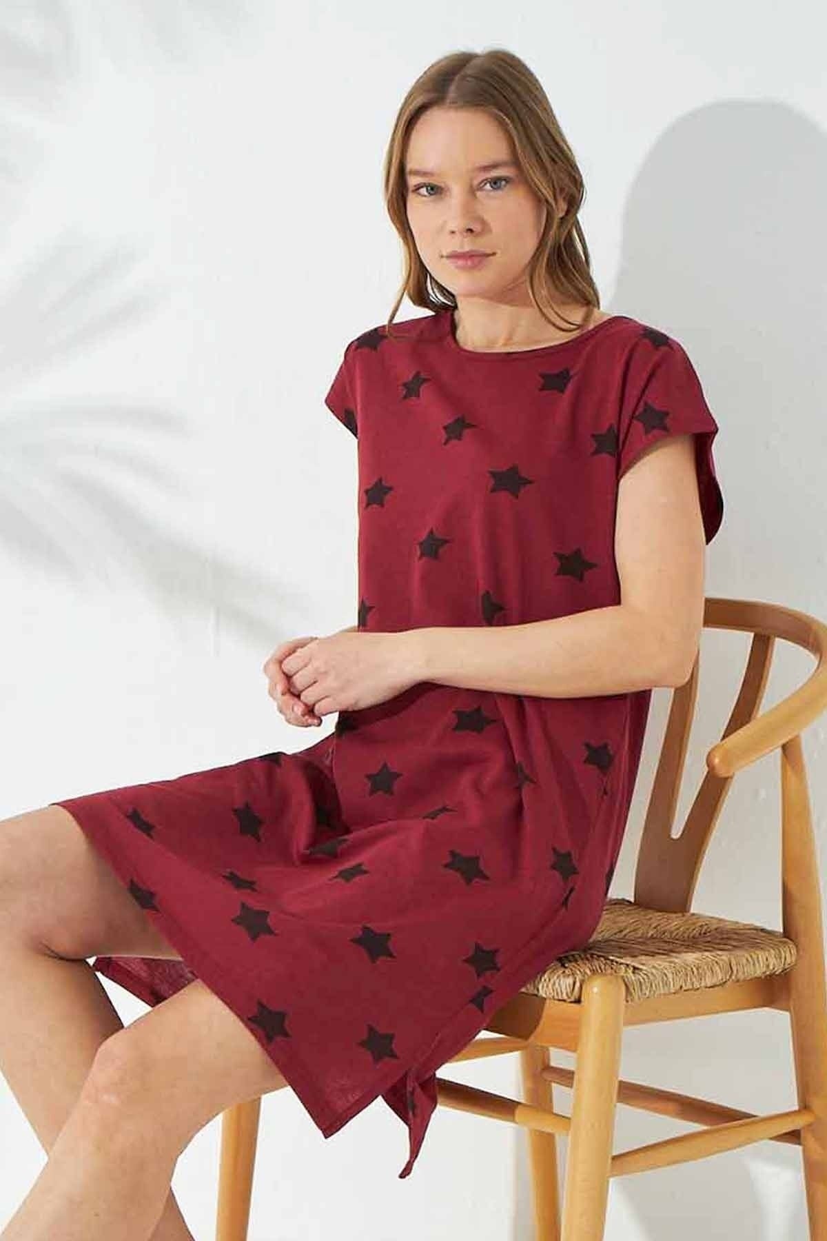 قميص النوم Siyah İnci لون بوردو