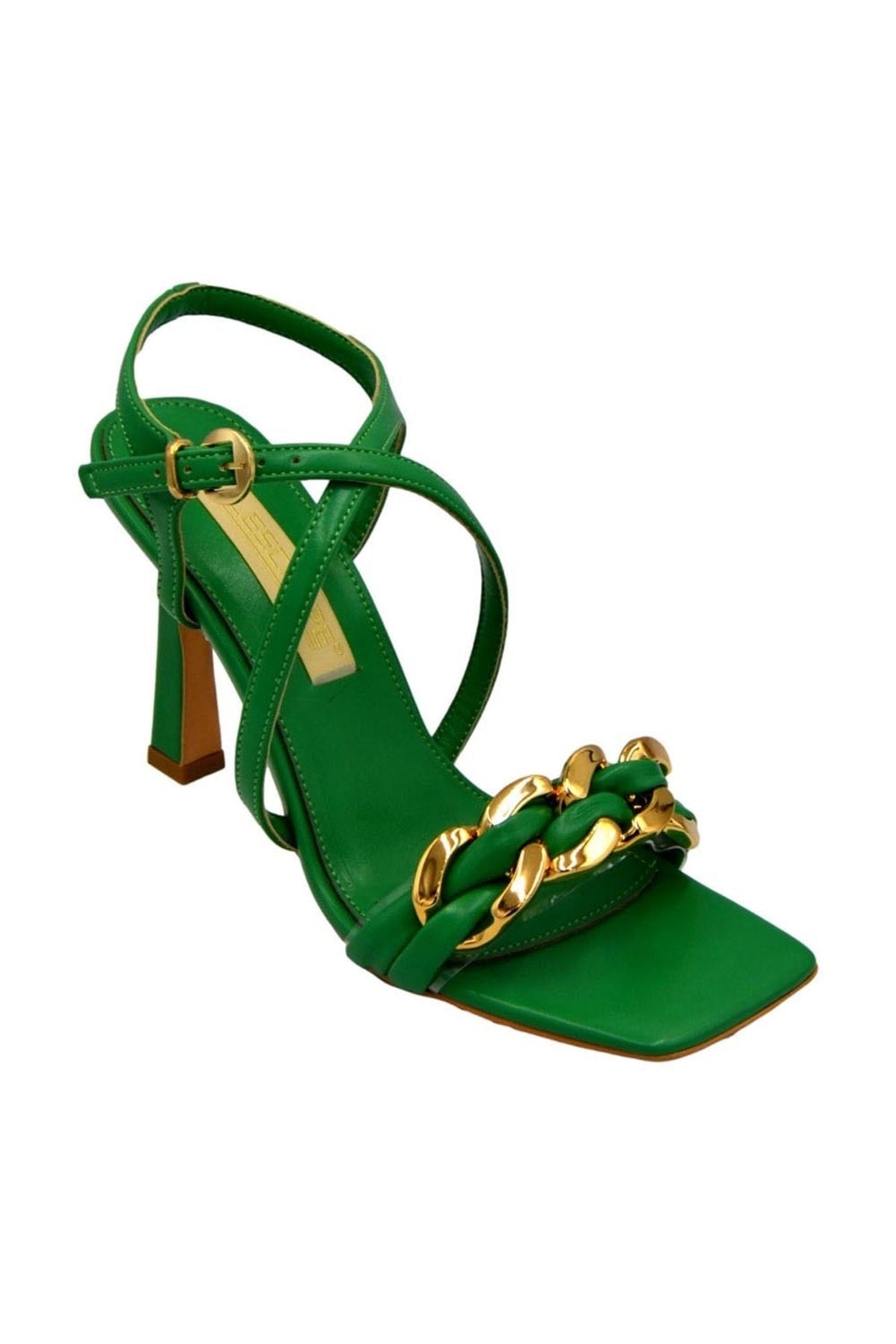 حذاء كلاسيكي بكعب DUYGUSHOESBAG لون أخضر