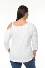 بلوزة Curvy Trend لون أبيض