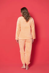 طقم بيجاما Sude HOMEWEAR لون بني