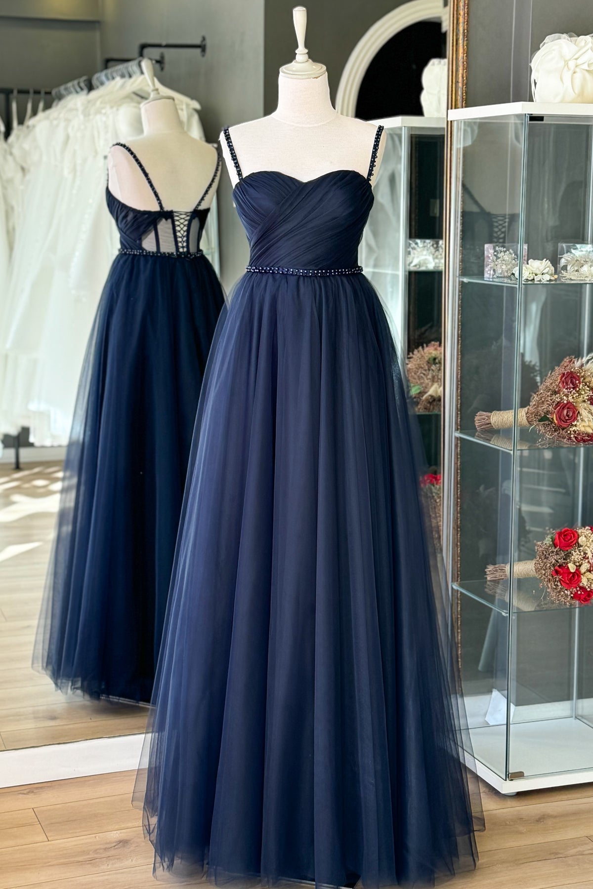 فستان سهرة Lenta Moda لون أزرق غامق