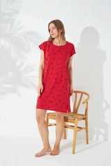 قميص النوم Siyah İnci لون أحمر