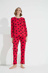 طقم بيجاما Siyah İnci لون أحمر