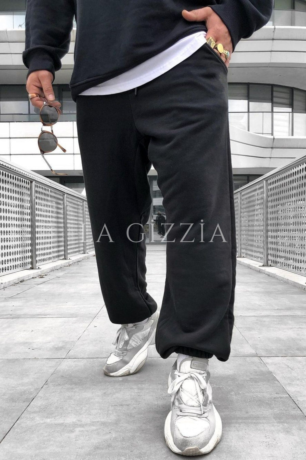 خدمة كبيرة الحجم ستة la gizzia لون أسود