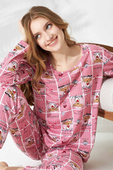 طقم بيجاما Siyah İnci لون زهري