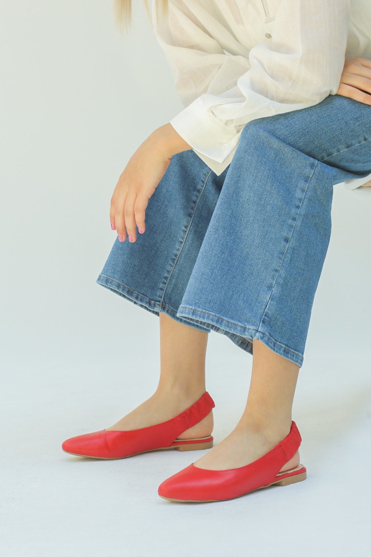 باليرينا ELİT SHOES لون أحمر
