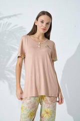 طقم بيجاما Siyah İnci لون بيج