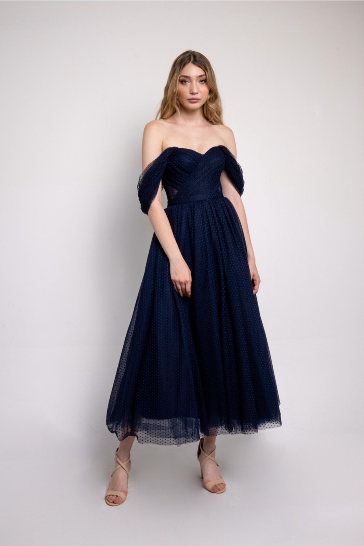 فستان سهرة Lenta Moda لون أزرق غامق