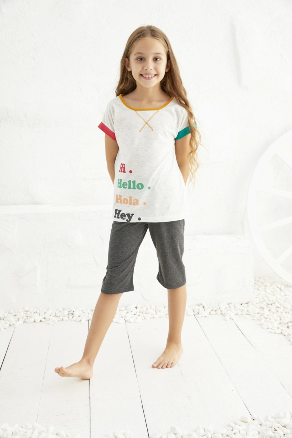 طقم بيجاما Siyah İnci لون رمادي