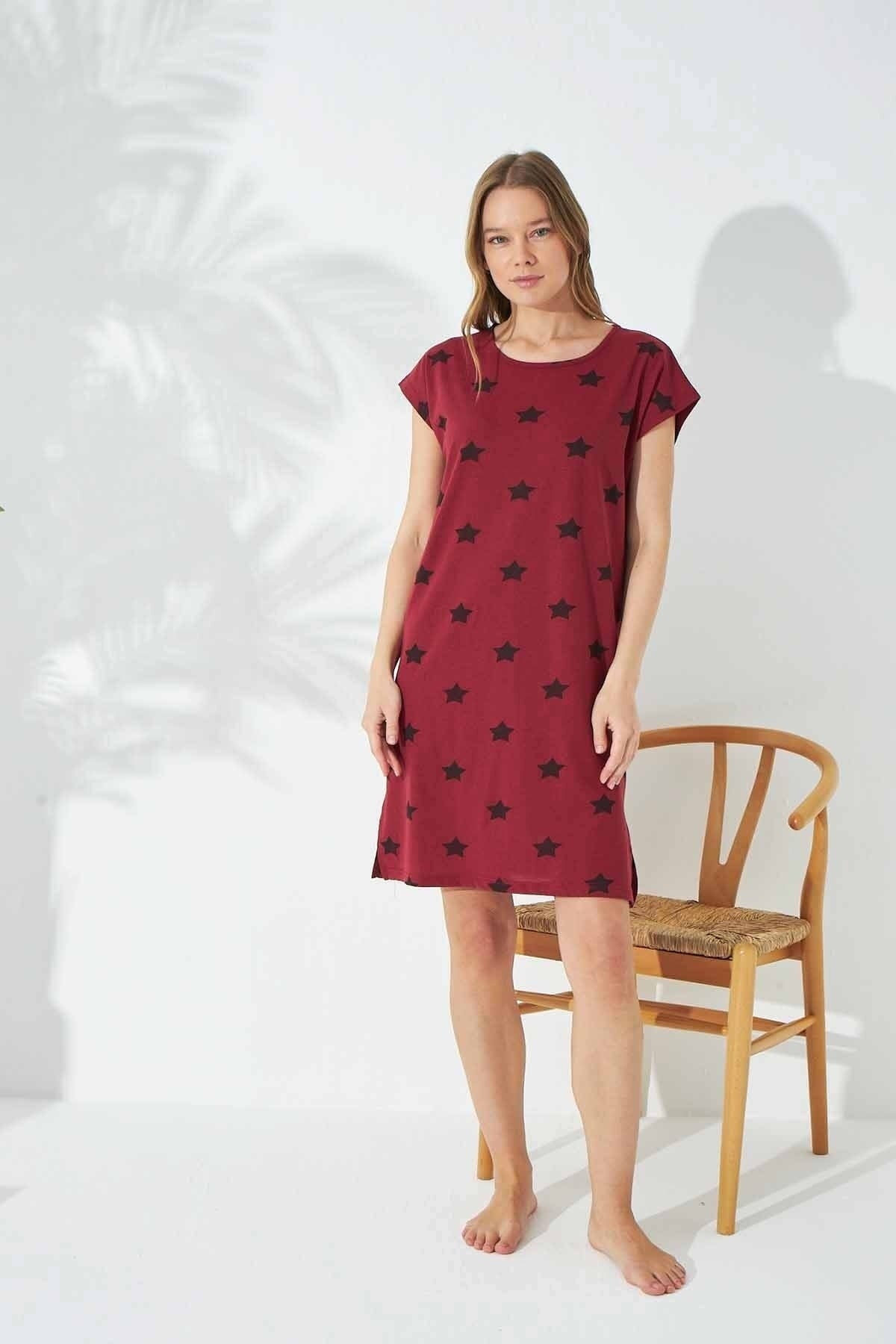 قميص النوم Siyah İnci لون بوردو