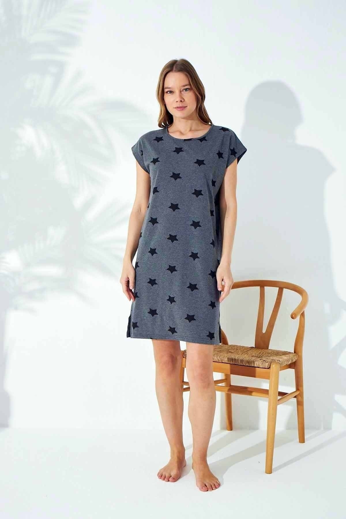 قميص النوم Siyah İnci لون رمادي