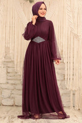 فستان سهرة Neva Style لون بنفسجي