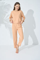 طقم بيجاما Siyah İnci لون زهري