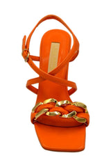 حذاء كلاسيكي بكعب DUYGUSHOESBAG لون برتقالي