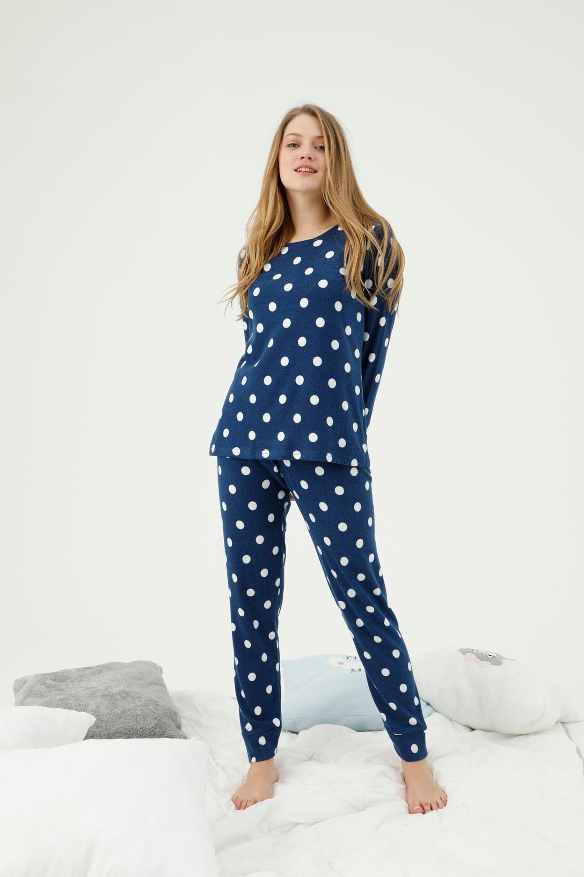 طقم بيجاما Siyah İnci لون أزرق غامق