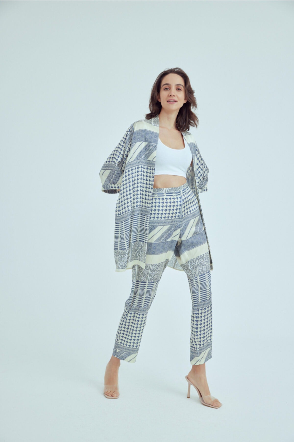 الحجم الكبير رأسًا على عقب WANNA لون أزرق غامق