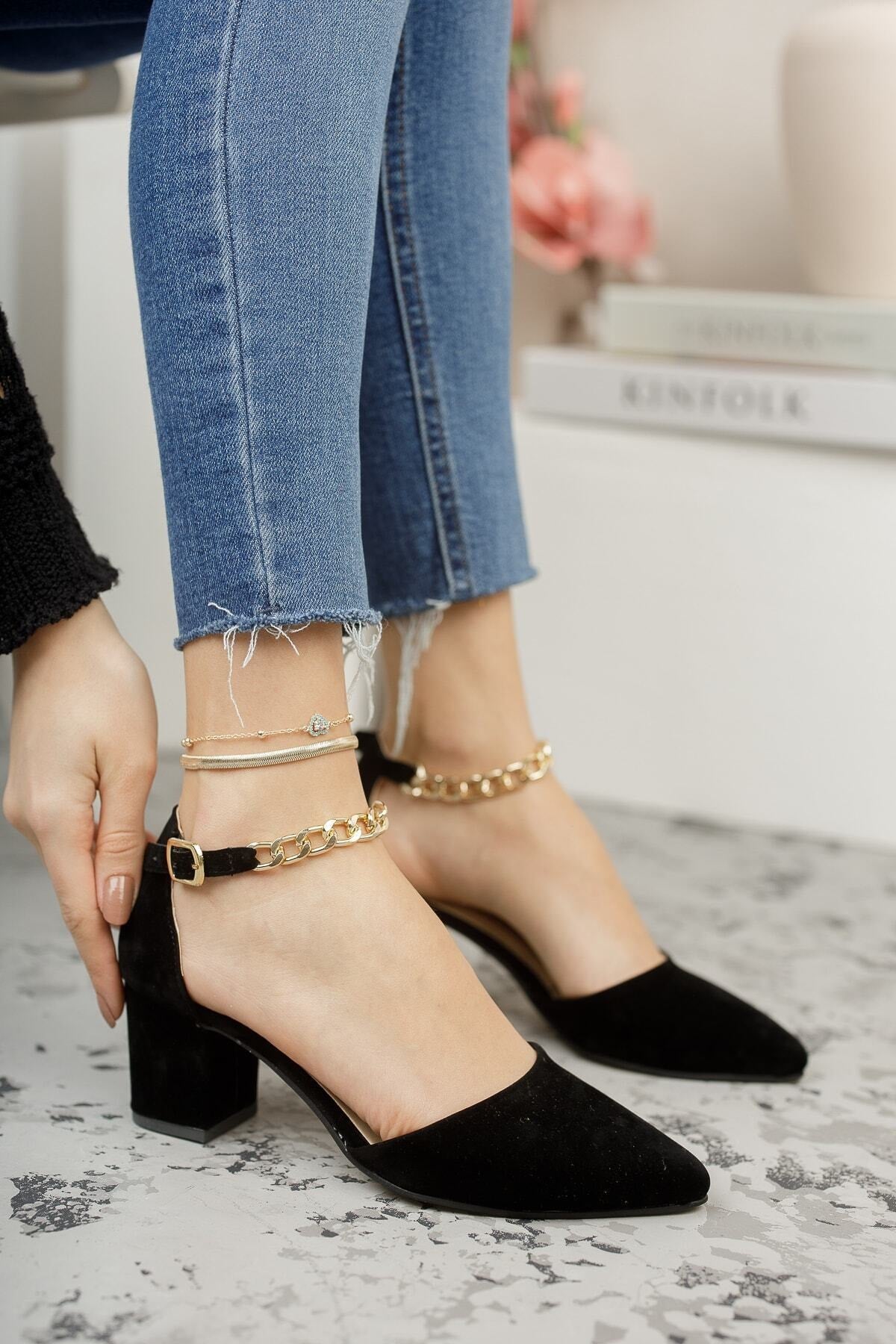 حذاء كلاسيكي بكعب Demashoes لون أسود