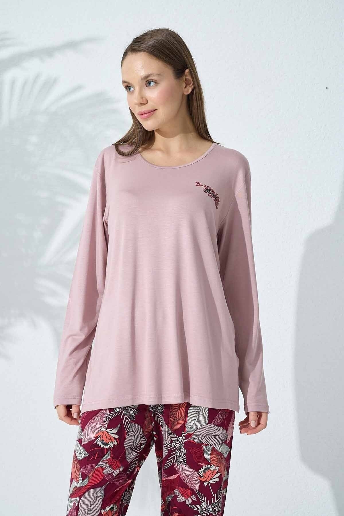 طقم بيجاما Siyah İnci لون أبيض