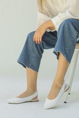باليرينا ELİT SHOES لون أبيض