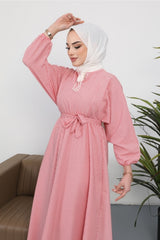 فستان Bestenur لون أحمر