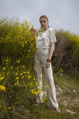 بنطال WANNA لون بيج فاتح