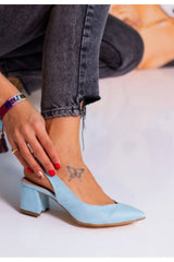 حذاء كلاسيكي بكعب Demashoes لون أزرق