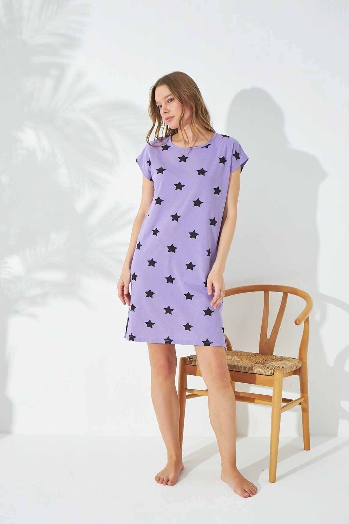 قميص النوم Siyah İnci لون بنفسجي