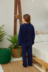 طقم بيجاما Siyah İnci لون أزرق غامق